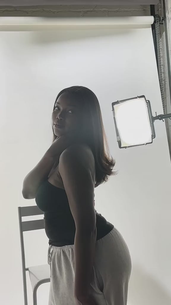 Vidéo perruque Noélia 16 pouces lisse soyeuse marron portée – Lazeah Hair